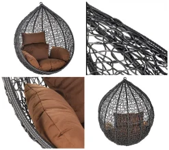 HOME DELUXE - Polyrattan Hängesessel CIELO - Nur Korb| Hängestuhl, Hängekorb, Gartenliege, Hollywoodschaukel, Hängeschaukel -Garten- & Gewächshäuser Geschäft b771e749695d1b4d5aebdf14c3a2d0d3