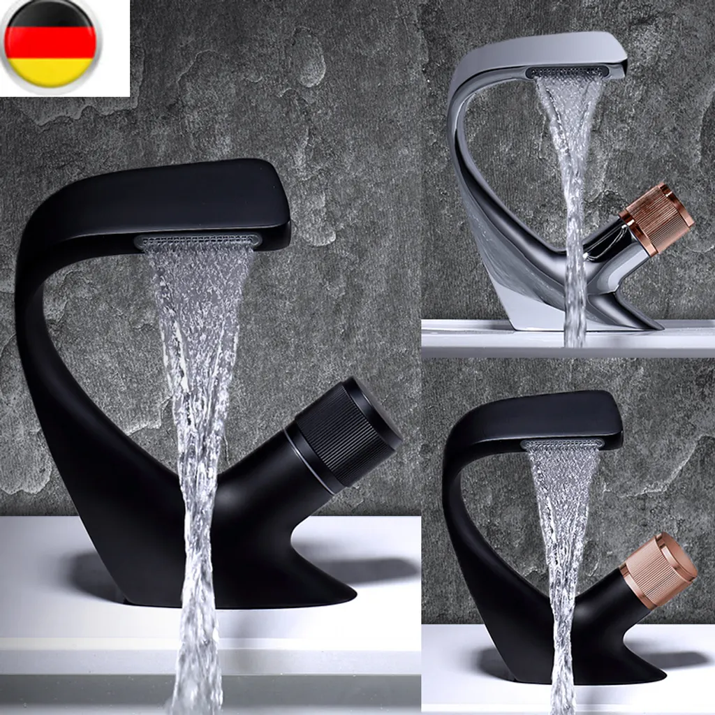 F-Beast Waschtisch Armatur Wasserfall Bad Wasserhahn Einhandmischer Waschbecken +60cm Wasserschlauch 1 F-Beast Waschtisch Armatur Wasserfall Bad Wasserhahn Einhandmischer Waschbecken +60cm Wasserschlauch