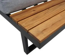 Mendler Garten Garnitur HWC-L27, Garnitur Sitzgruppe Lounge-Set Sofa, Spun Poly Alu Akazie Holz Hellgrau -Garten- & Gewächshäuser Geschäft b7a9e16a781c3e5f994290eac2115803