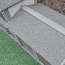 PawHut Kleintierstall Mit Freilauf Kleintierkäfig Meerschweinchenstall MeerschweinchenKäfige Für Draußen Kleintierhaus Tannenholz Grau 147 X 54 X 84 Cm -Garten- & Gewächshäuser Geschäft b7ae82616396437f4c348344f461d464