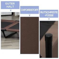 PawHut Hundebett Hundeliege Outdoor Katzenbett Haustierbett Schlafplatz Stahl 600D Oxford-Gewebe Braun 92 X 76 X 18 Cm 14 PawHut Hundebett Hundeliege Outdoor Katzenbett Haustierbett Schlafplatz Stahl 600D Oxford-Gewebe Braun 92 X 76 X 18 Cm -Garten- & Gewächshäuser Geschäft b7c6e166d7adf2cc149505974a65cb29
