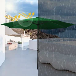 EINFEBEN 3.5m Sonnenschirm Marktschirm Mit Handkurbel UV40+ Outdoor-Schirm Terrassen Gartenschirm,Gruen -Garten- & Gewächshäuser Geschäft b7c869653121e9d95fe8ae961fc7f92a