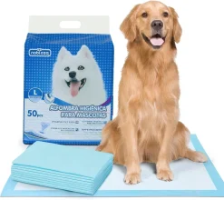 Aigostar 50 X Ultra Saugfähige Hunde Trainingsunterlagen Welpenunterlage Welpen Toilettenmatte, 60 * 90cm