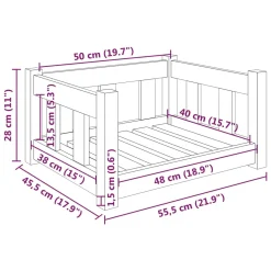 VidaXL Hundebett Weiß 55,5x45,5x28 Cm Massivholz Kiefer -Garten- & Gewächshäuser Geschäft b806197bd19d78a6ba1efb7073a0f505