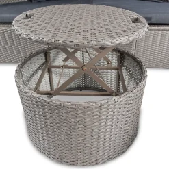 Di Volio Polyrattan Sonneninsel MILANO - Garteninsel Mit Faltbarem Sonnendach & Hocker-Tisch Im Exklusiven Rattan-Design Inkl. Zwei Fleecedecken -Garten- & Gewächshäuser Geschäft b83dc5ac0054d1a8e501c0dc47cf844a
