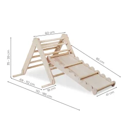 MAMOI® Klettergerüst Indoor, Kletterdreieck Mit Rutsche Aus Holz, Baby Kinder Klettern, Kletterturm Mit Rutschbrett, Kletterbogen Mit Kinderrutsche, Holzbogen Für Spielplatz Ab 1/2/3 Jahre -Garten- & Gewächshäuser Geschäft b83df5f52436c3e166cd63f5ba13d04a