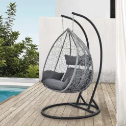 Mendler Hängesessel HLO-PX5 2-Sitzer Dunkelgrau