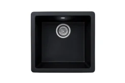 Granitspüle Küchenspüle Granit Einbauspüle Schwarz Spülbecken Spüle Granit 37x39cm Von Keton