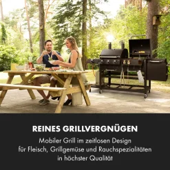 Klarstein Gasgrill Mit Smoker, Gasgrill Mit 4 Brenner, 13,5kW Edelstahl-Gasgrill, BBQ Gasgrill Für Balkon & Garten, Grill Für Gas & Kohle, Gasgrills Mit 4 Brenner & Thermometer -Garten- & Gewächshäuser Geschäft b8a0bd88de754399845c393ad76d788d