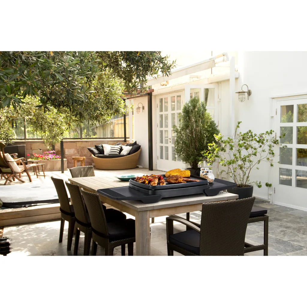 MEDION Elektrogrill (Standgrill, Tischgrill, Grillwagen, Für Balkon Garten Camping, Mit Deckel, 2 Seitentische, 2000 Watt, Antihaftbeschichtung, Rollen, Fettauffangschale, MD10864) 3 MEDION Elektrogrill (Standgrill, Tischgrill, Grillwagen, Für Balkon Garten Camping, Mit Deckel, 2 Seitentische, 2000 Watt, Antihaftbeschichtung, Rollen, Fettauffangschale, MD10864) – Bild 3