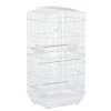 PawHut Vogelkäfig Vogelhaus Vogelvoliere Vogelbauer Mit Ausnehmbarer Bodenschale Weiß 47,5 X 36 X 91 Cm