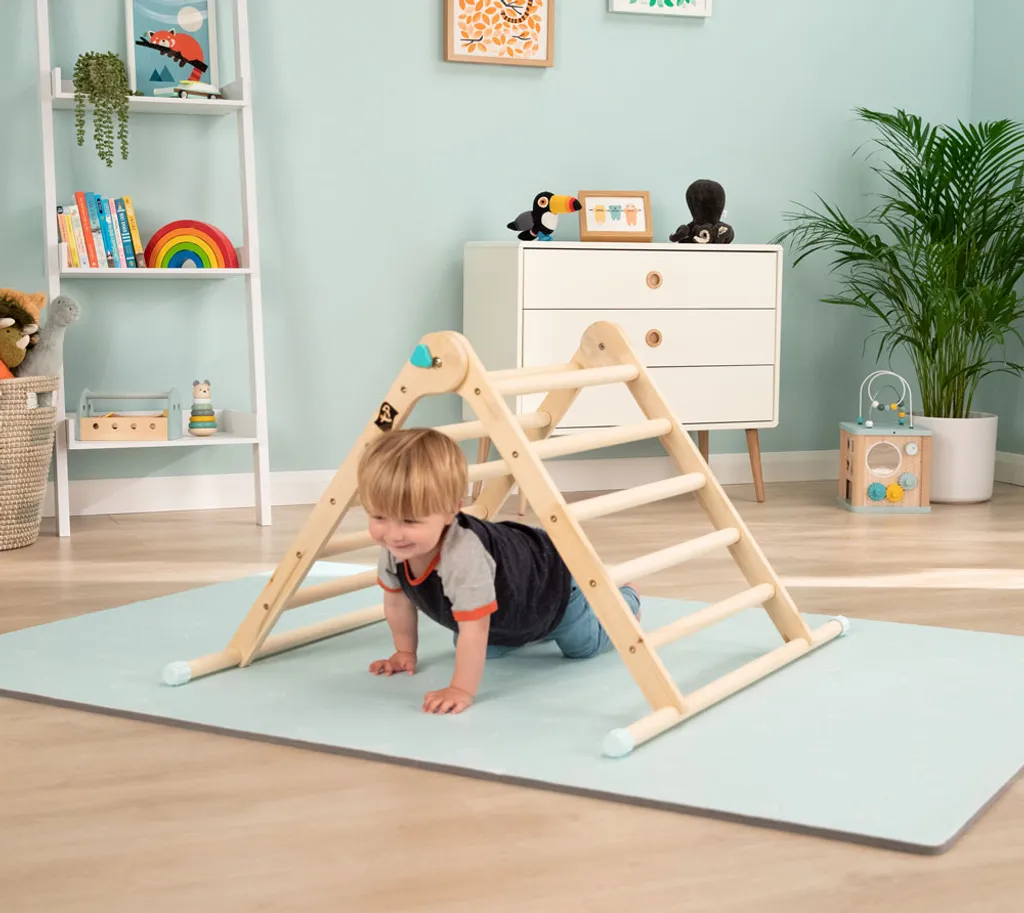 TP Toys Holz Kletterdreieck Klettergerüst Kinder Indoor Natur 91x78 Cm 3 TP Toys Holz Kletterdreieck Klettergerüst Kinder Indoor Natur 91x78 Cm – Bild 3