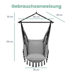 VITA5 Hängesessel Outdoor - Stabiler & Sicherer Hängestuhl - Stylischer Hängesessel Indoor - Leicht Zu Installierender Hängesessel - Bequeme Boho Raumdeko - 225kg Tragkraft - Warmes Grau 19 VITA5 Hängesessel Outdoor - Stabiler & Sicherer Hängestuhl - Stylischer Hängesessel Indoor - Leicht Zu Installierender Hängesessel - Bequeme Boho Raumdeko - 225kg Tragkraft - Warmes Grau -Garten- & Gewächshäuser Geschäft b8c36de66420b2d4d5dd322bad2086b7