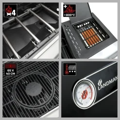 Maxxworld LANDMANN Gasgrill Triton 4.1 MaxX 120 Cm Schwarz Grillwagen Grill Brenner Grillstation BBQ Gas MaxX-Zone Für Maximale Hitze Emailliertem Gusseisen 16 Maxxworld LANDMANN Gasgrill Triton 4.1 MaxX 120 Cm Schwarz Grillwagen Grill Brenner Grillstation BBQ Gas MaxX-Zone Für Maximale Hitze Emailliertem Gusseisen -Garten- & Gewächshäuser Geschäft b9009d8d23169f1acb322f1bd11ca9d4