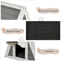 COSTWAY Hölzernes Katzenhaus Bis 20kg, Katzenhütte Holz, Katzenhöhle Outdoor Winterfest, Haustierhütte Wetterfest Für Draußen Und Drinnen 50x55x52cm 10 COSTWAY Hölzernes Katzenhaus Bis 20kg, Katzenhütte Holz, Katzenhöhle Outdoor Winterfest, Haustierhütte Wetterfest Für Draußen Und Drinnen 50x55x52cm -Garten- & Gewächshäuser Geschäft b955fe9ca26f9e3770518f3ddc9c4e60