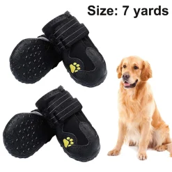 Jormftte Wasserdichte Hundeschuhe, 4 Pcs Hundeschuhe Pfotenschutz, Wasserdicht Mit Anti-rutsch Sole Passend Für Mittlere Und Große Hunde