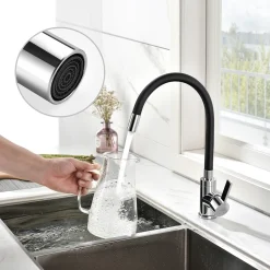 Auralum Hochdruck Flexible Küchenarmatur 360° Drehbar Küchenmischbatterien Schwarz Einhandmischer Flexibler Wasserhahn Für Die Küche -Garten- & Gewächshäuser Geschäft b9ede98851b091c5501b2747c6c202ef
