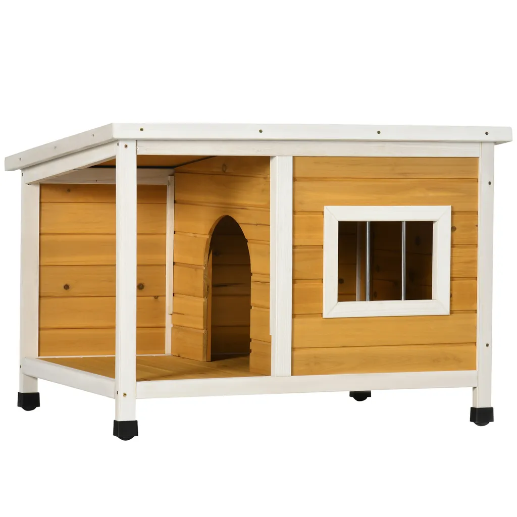 PawHut Hundehütte, Tannenholz, Hundehaus Mit Terrasse Und Aufklappbarem Asphaltdach, Hütte Für Kleine Hunde, Indoor, Outdoor, Wetterfest, Orange, 85,5 X 62 X 60 Cm 1 PawHut Hundehütte, Tannenholz, Hundehaus Mit Terrasse Und Aufklappbarem Asphaltdach, Hütte Für Kleine Hunde, Indoor, Outdoor, Wetterfest, Orange, 85,5 X 62 X 60 Cm