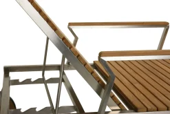 Garden Pleasure Sonnenliege DENVER Edelstahl 304 Gebürstet / Teak100% 304769 -Garten- & Gewächshäuser Geschäft ba1e5255b6d1d867731471835812e323