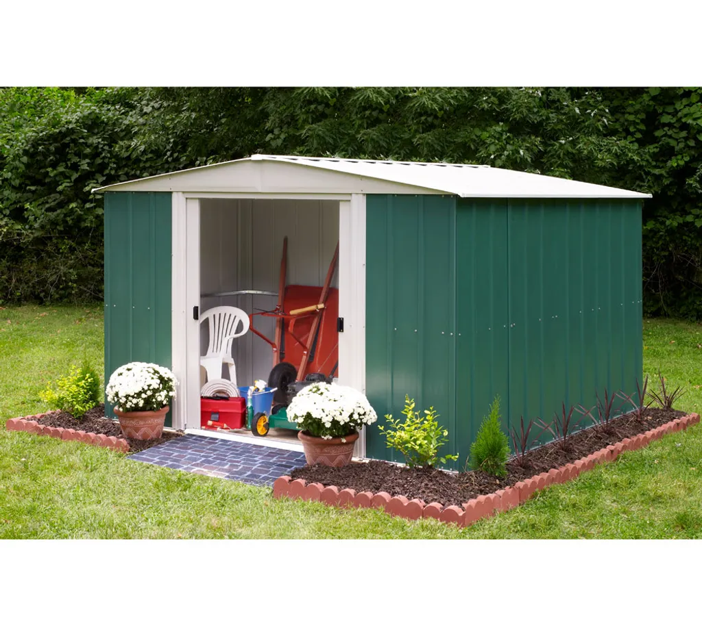 Spacemaker Gerätehaus 10x12 Grün 313x370 Cm 1 Spacemaker Gerätehaus 10x12 Grün 313x370 Cm