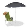 Relaxdays Grauer Sonnenschirm 160 Cm