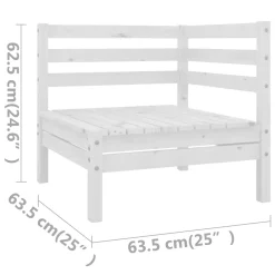 VidaXL 5-tlg. Garten-Lounge-Set Massivholz Kiefer Weiß -Garten- & Gewächshäuser Geschäft ba499eed62e19deeacc5284b4ae9c1d8
