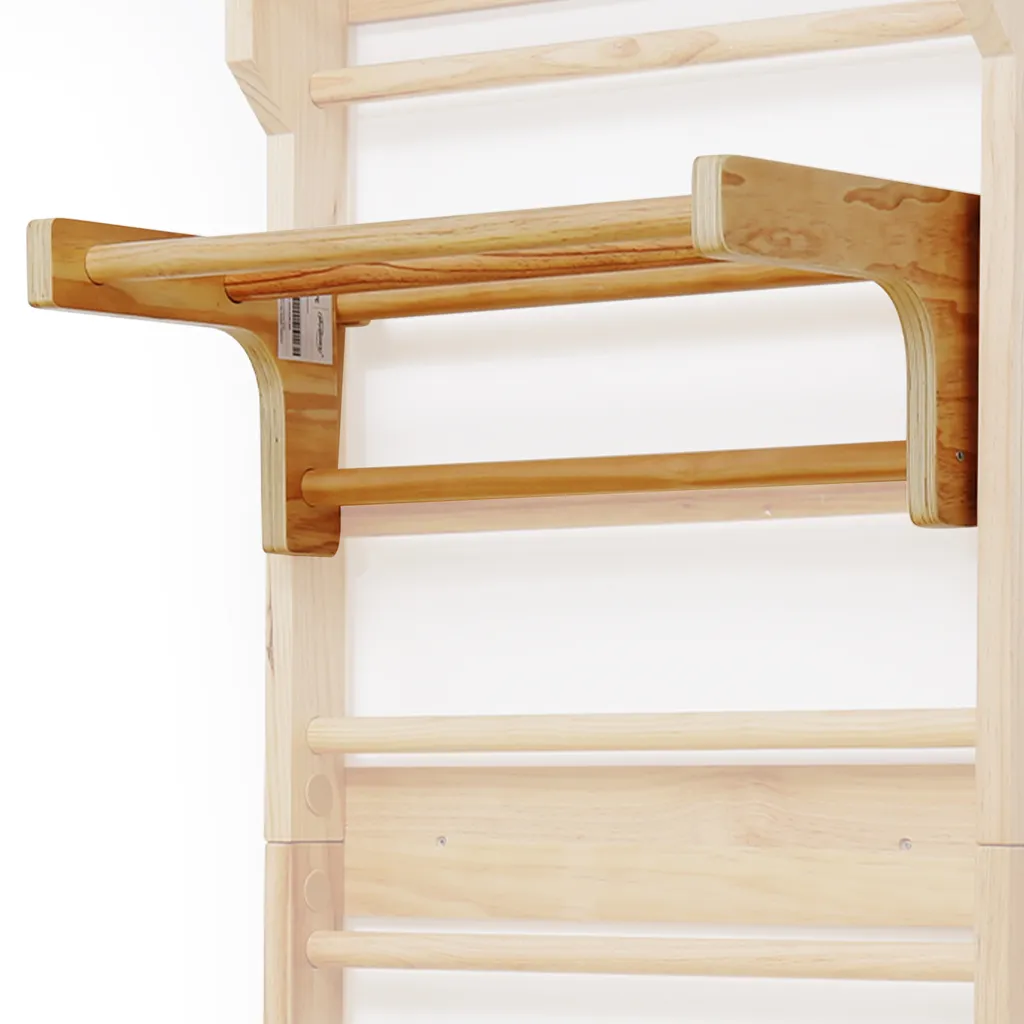 Physionics® Abnehmbare Klimmzugstange Für Sprossenwand - Belastbar Bis 100 Kg, 3 Sprossen, 73 X 45 X 27 Cm, Aus Holz, Höhenverstellbar - Klimmzugbügel, Reckstange, Einhängebügel, Turnwand 3 Physionics® Abnehmbare Klimmzugstange Für Sprossenwand - Belastbar Bis 100 Kg, 3 Sprossen, 73 X 45 X 27 Cm, Aus Holz, Höhenverstellbar - Klimmzugbügel, Reckstange, Einhängebügel, Turnwand – Bild 3