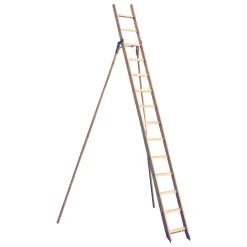 Topleiter Holz Gartenleiter Mit Erdspitzen Und 10 Sprossen