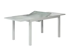 Merxx Gartentisch Ausziehbar 160/220 X 90 Cm - Aluminiumgestell Silber Mit Matter Glasplatte -Garten- & Gewächshäuser Geschäft baa36ca6ac469d60f1412651d18938f0