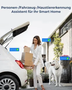 Reolink 4K Smarte PoE IP Kamera Outdoor Mit Personen-/Autoerkennung, 5X Optischer Zoom Überwachungskamera Aussen, Spotlight, Farbige Nachtsicht, Zwei-Wege-Audio, Micro SD-Kartensteckplatz, RLC-811A -Garten- & Gewächshäuser Geschäft baa8056786c5204666852091392e3de5