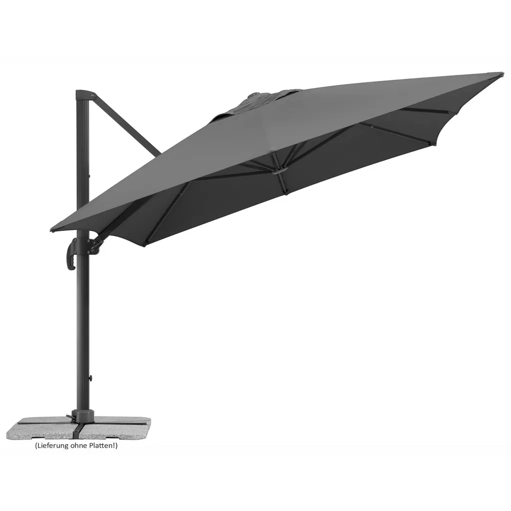 Schneider Schirme Schneider Ampelschirm RHODOS GRANDE Ca. 400 X 300 Cm, Anthrazit, Lieferung Ohne Wegeplatten 11 Schneider Schirme Schneider Ampelschirm RHODOS GRANDE Ca. 400 X 300 Cm, Anthrazit, Lieferung Ohne Wegeplatten – Bild 11