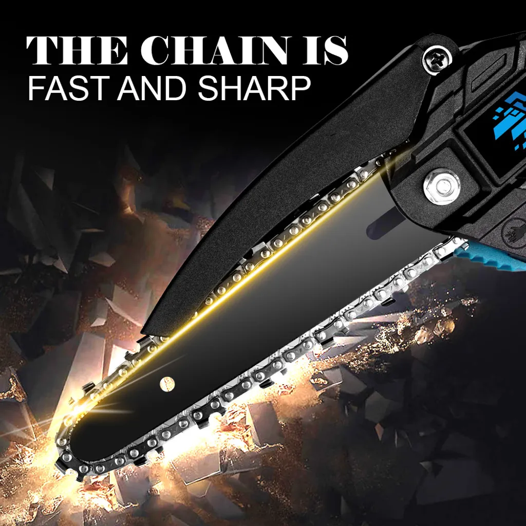 Yofidra 6 Zoll Elektrokettensägen Handkettensäge Mit 2 Akkus, 2 Ketten Und 1 Schwert 6 Yofidra 6 Zoll Elektrokettensägen Handkettensäge Mit 2 Akkus, 2 Ketten Und 1 Schwert – Bild 6