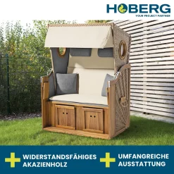 Maxxworld Hoberg Premium 2-Sitzer-Strandkorb Mit Bullaugen -Garten- & Gewächshäuser Geschäft baee8b5b16a98d10f052614c87eb3431
