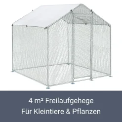 Juskys Freilaufgehege 2x2x2m – Hühnerstall Aus Metall Begehbar Mit 4 M² Lauffläche, Tür & Riegel – Freigehege Für Hühner, Kleintiere & Pflanzen 14 Juskys Freilaufgehege 2x2x2m – Hühnerstall Aus Metall Begehbar Mit 4 M² Lauffläche, Tür & Riegel – Freigehege Für Hühner, Kleintiere & Pflanzen -Garten- & Gewächshäuser Geschäft baf63f93be41d213e070603cad73375a