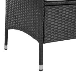 SVITA CHICAGO Rattan-Bank Garten-Bank Lounge Sitzecke Schwarz -Garten- & Gewächshäuser Geschäft bb0b7bffb079973c4692217f9fa9ec24