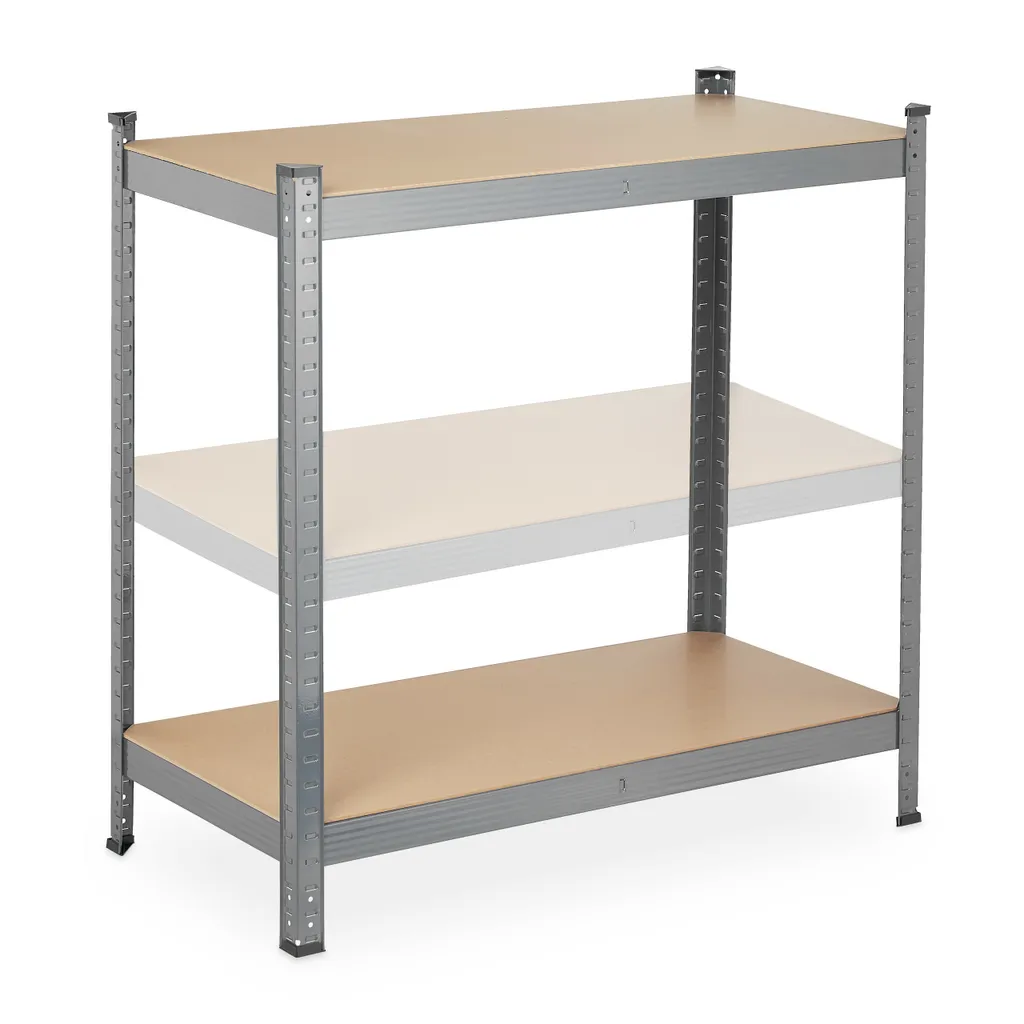 Relaxdays Schwerlastregal 180x90x45 Grau 7 Relaxdays Schwerlastregal 180x90x45 Grau – Bild 7