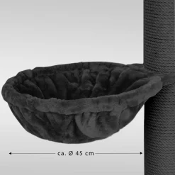 HAPPYPET Liegemulden Für XXL Kratzbaum Schlafmulde Zubehör Für Große Katzen (Maine Coon) Ø 45cm, ANTHRAZIT -Garten- & Gewächshäuser Geschäft bbaaf9fce6f23b98a257e77590e5c84a