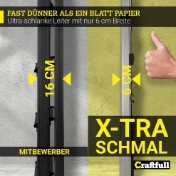 Craftfull Stehleiter CF-134A Klappleiter 5 Stufen Silber, Gummierte Standfüße, Alu Leiter Aluminiumleiter Aluleiter Mehrzweckleiter Multifunktionsleiter Haushaltsleiter Leiter -Garten- & Gewächshäuser Geschäft bbad062a43bcf89f024a60845f48f4e1