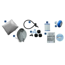 Bestway Whirlpool Lay-Z-Spa Miami | 4 Personen | 81 Massageluftdüsen | Automatisch Aufblasbar | 180x66 Cm | Schwarz/türkis | Abdeckung | Indoor Outdoor -Garten- & Gewächshäuser Geschäft bbc8874f302ce44e7643bbdd82476dd4