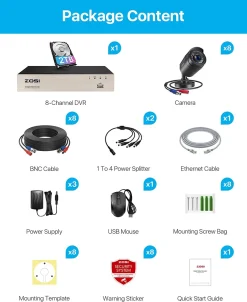 ZOSI 8CH 1080P Full HD DVR Video Überwachungssystem Mit 2TB Festplatte Und 8X Outdoor 2MP Überwachungskamera CCTV Sicherheit Set 17 ZOSI 8CH 1080P Full HD DVR Video Überwachungssystem Mit 2TB Festplatte Und 8X Outdoor 2MP Überwachungskamera CCTV Sicherheit Set -Garten- & Gewächshäuser Geschäft bbcea459ad92b20fd4a57ac5dc98640a