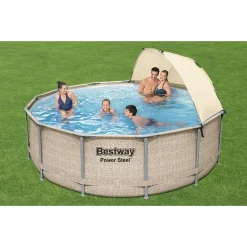 Bestway Power Steel™ Frame Pool Komplett-Set, Rund, 396x107cm, 5614V -Garten- & Gewächshäuser Geschäft bbf0e649be9423fa1108f6805a7cbcc4 5