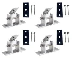 Redcoringe 4x Solarmodul Halterung Kit Solar-Panel Montage Klemme Halterung End Klemme Metall Solarpanel Solarmodul Halterung