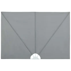 VidaXL Faltbarer Terrassen-Seitenfächer Grau 400×200 Cm
