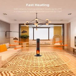 ZENEZ Keramischer Turm-Raumheizer Mit Massivholz-Set, Design Mit Fernbedienung. -Garten- & Gewächshäuser Geschäft bc28ab7b5c7632d715e39b5c728f5db8