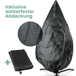 VITA5 Hängesessel Mit Gestell - Bequemer Hängekorb Sessel Zum Entspannen - Einzigartiger Hängesessel Indoor Und Outdoor - Boho Egg Schaukel Für Terrasse, Kinderzimmer, Leseecke - 150kg Tragkraft, Beige -Garten- & Gewächshäuser Geschäft bc2bc898849f362171e22be91062430a