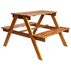VidaXL Kinder-Picknicktisch Sonnenschirm 79x90x60cm Massivholz Akazie -Garten- & Gewächshäuser Geschäft bc44de63c73a071f204f625891e6f970