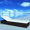 VidaXL Sonnenliege Mit Auflage Poly Rattan Schwarz