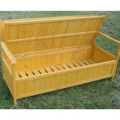 Mucola Holz Truhenbank Sitzbank Gartenbank Küchenbank Holz Auflagenbox Gartentruhe NEU -Garten- & Gewächshäuser Geschäft bc5ce89a8a575163da5f5e4480dc74f7
