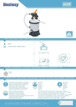 Bestway Flowclear Sandfilteranlage Mit ChemConnect 2,006 L/h -Garten- & Gewächshäuser Geschäft bc87bdb9916c624dc4a5c77f4d81e690
