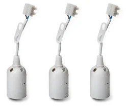 Edi-tronic Baustellenfassung Weiß E27 230V Max. 60W Baufassung Lampenfassung Fassung